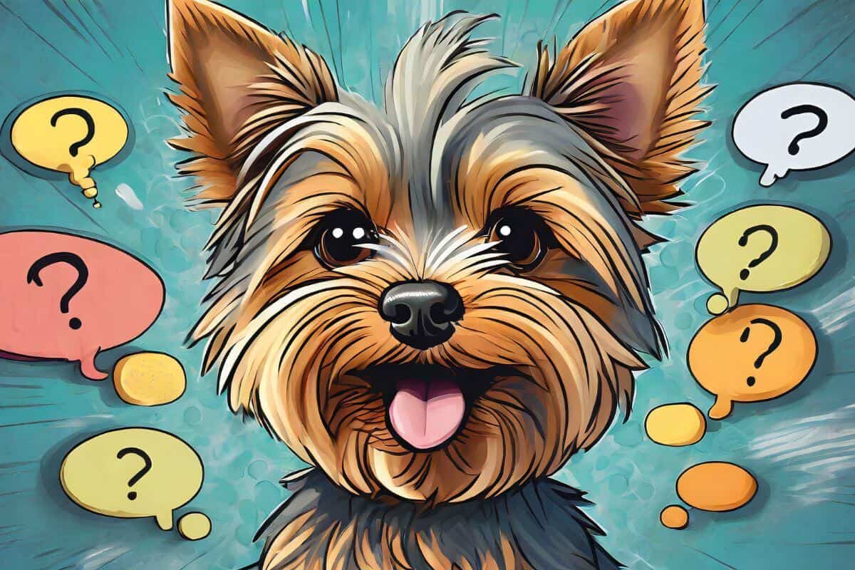 A yorkie making different sounds, representing how to figure out what each sound means.